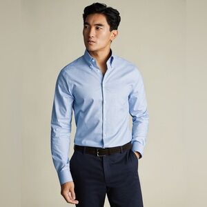 Charles Tyrwhitt non-iron pinpoint Oxford